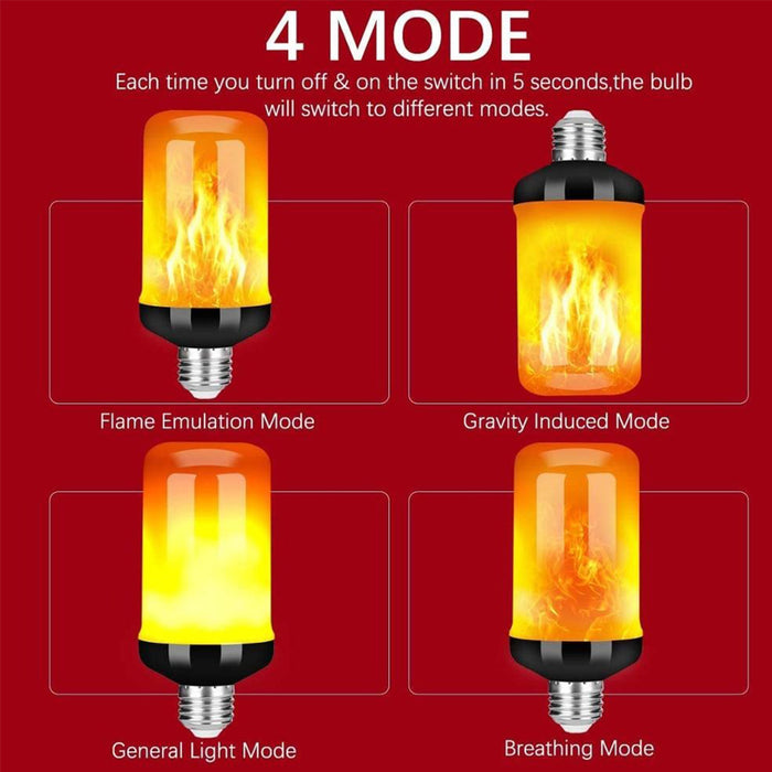 5W 4 Modes Burning Flickering Flame LED Light Bulb