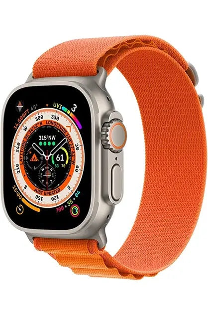 Breathable Woven Alpine Band Strap for Apple Watch - Orange, Compatible with 42MM/44MM/45MM/49MM