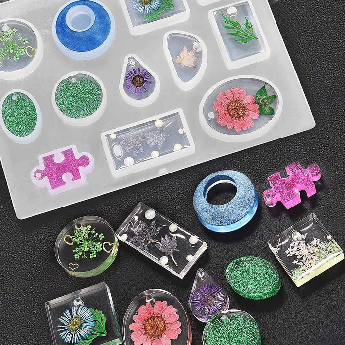 Jewellery Molds for Epoxy Resin - 148 Piece Set