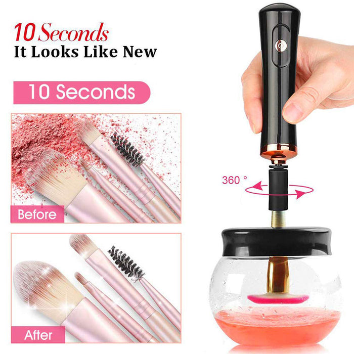 Battery Operated Electric Makeup Brush Cleaner Automatic Brush Washer and Dryer
