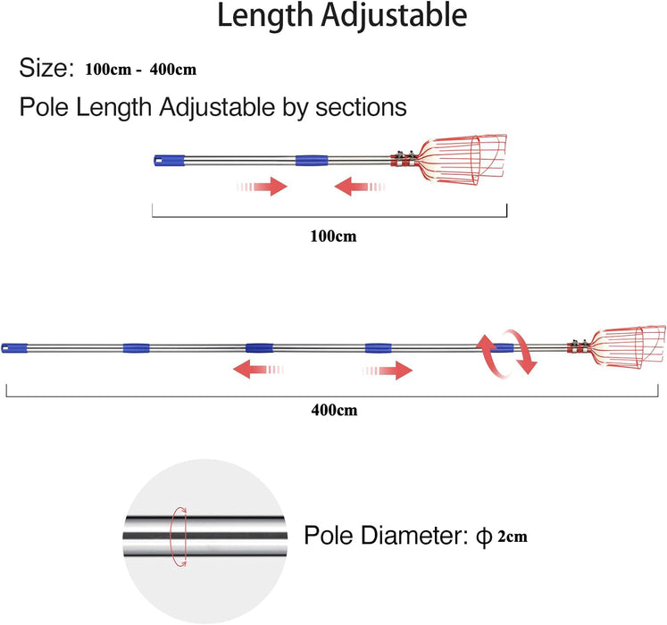 Fruit Picker Pole with Basket