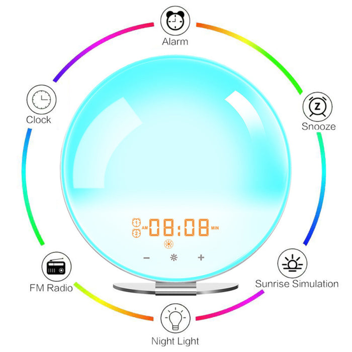 Creative Digital Alarm Clock Sunset and Sunlight Simulator- USB Powered