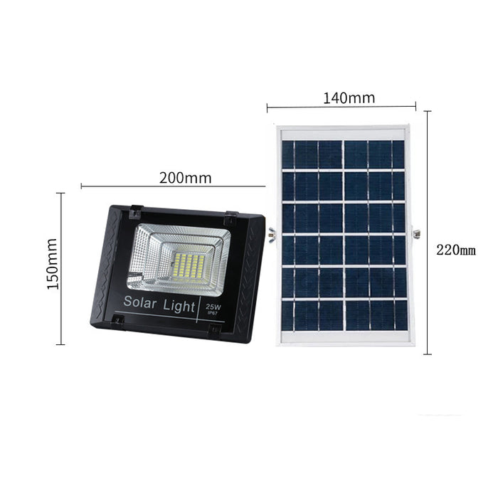 Solar Flood Outdoor Security Light 25 W Led With Remote Control