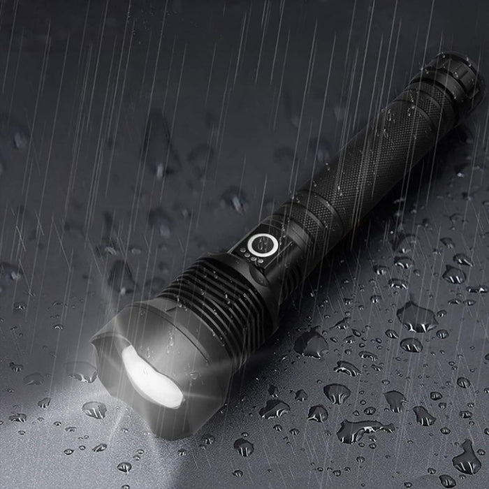 Super Bright Waterproof LED Flashlight 90000 High Lumens - USB Rechargeable