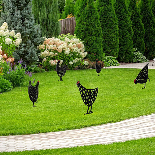 Chicken Garden Decoration - 5 Pack