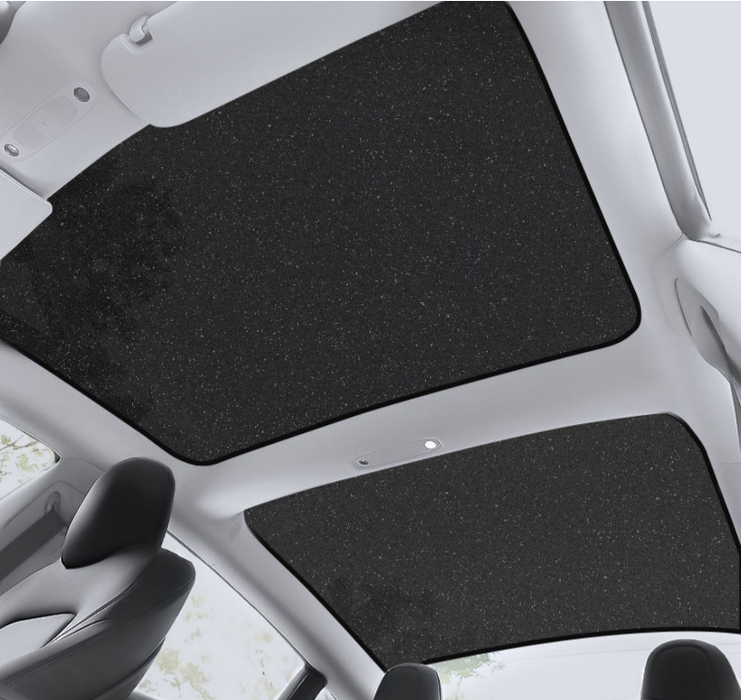 Two Layer Glass Roof Sunshade Set For Tesla Model 3