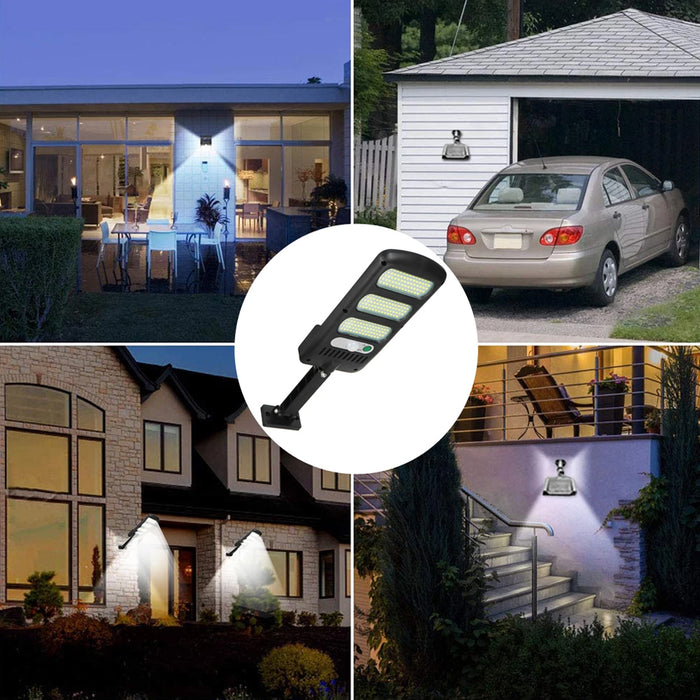 LED Solar Street Wall Light PIR Motion Sensor Dimmable Lamp