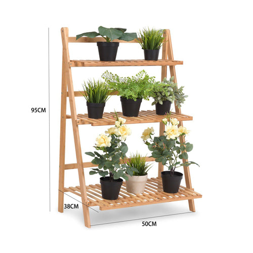 Foldable Bamboo Deco Plant Rack