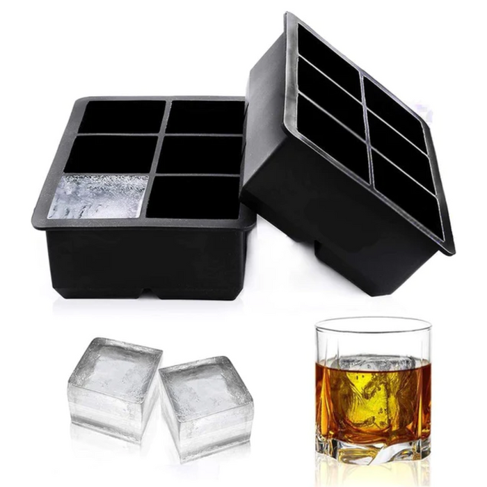 Silicone 6 Ice Cube Molds 2 Pack