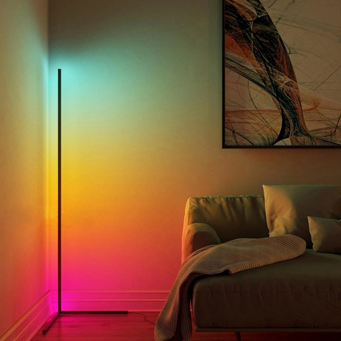 Remote Controlled Dimmable Corner USB Floor Lamp
