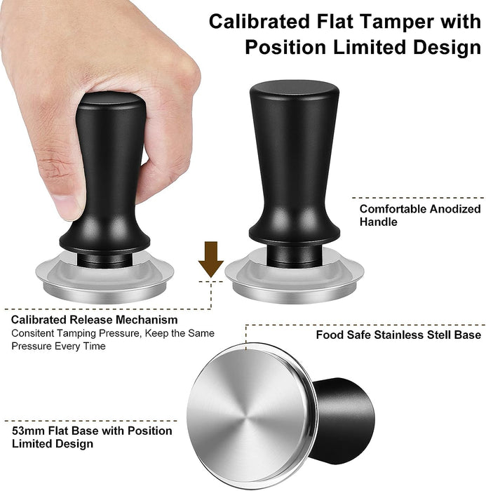 Calibrated Espresso Coffee Tamper with Spring Loaded