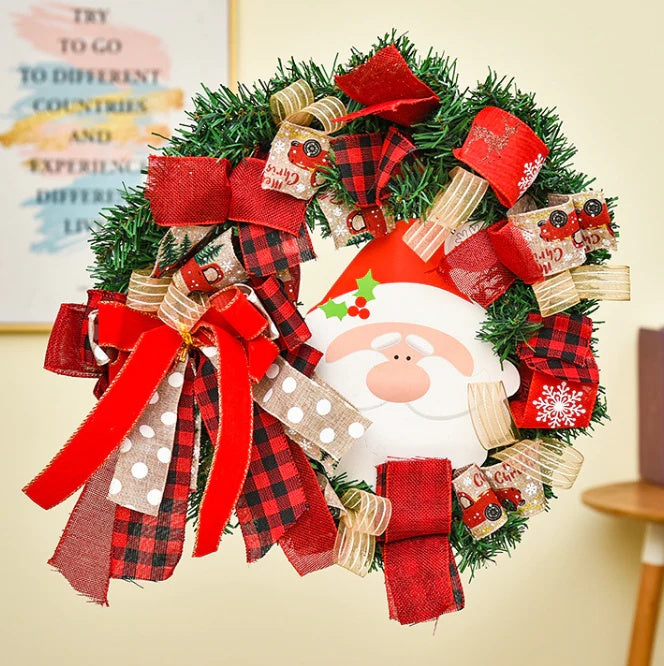 Artificial Christmas Santa Wreath