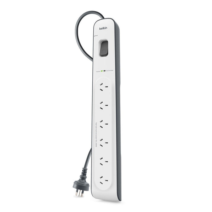 Belkin 6-Way Surge Protector with 2m Cord