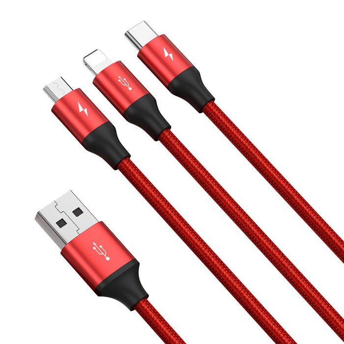 Extreme 3in1 Charging Cable Red
