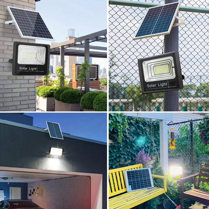 120 W Led Solar Outdoor Security Floodlight With Remote Control