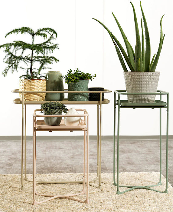Modern Loft Metal Side Table Flower Stand Rectangle Mint