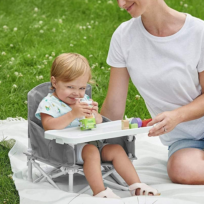 Foldable Booster Seat with Tray for Toddlers