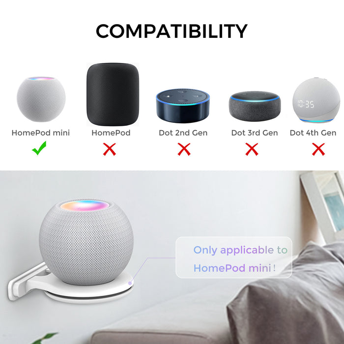 Wall Mount Holder for HomePod Mini -White