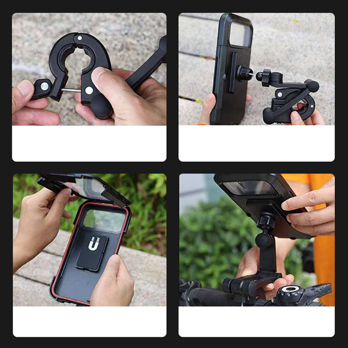 Adjustable Waterproof Bicycle Handle Bar Mobile Phone Holder