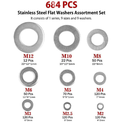 Stainless Steel Washer Hardware Set