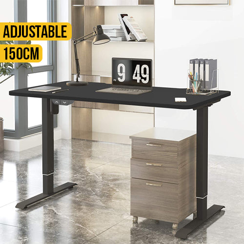 Electric Motor Adjustable Standing Desk - 150cm