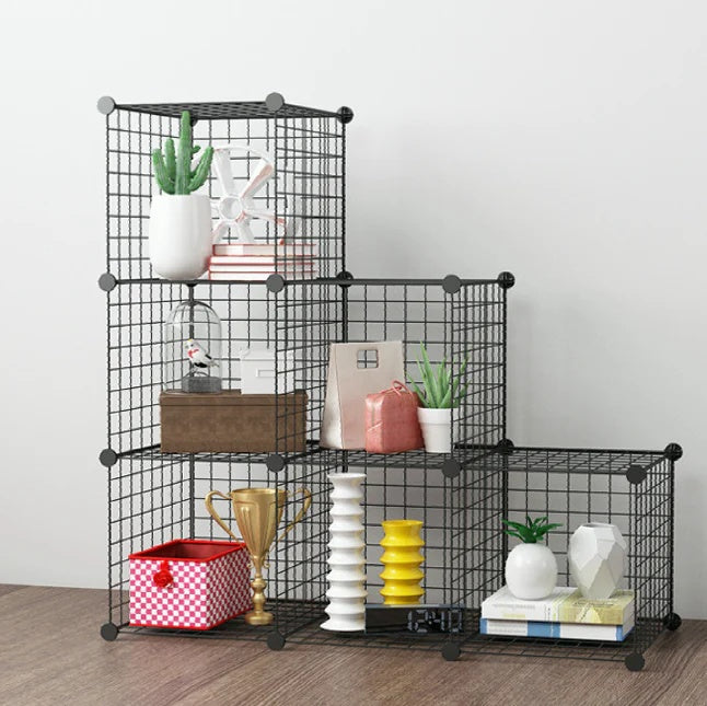 6 Cube Wire Storage Shelves