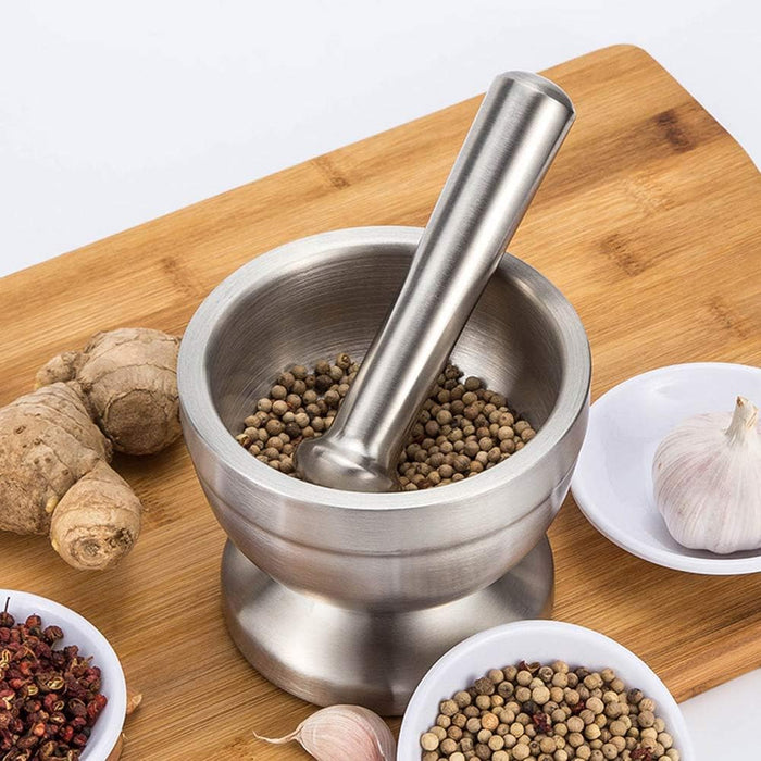 Stainless Steel Mortar and Pestle Spice Grinder