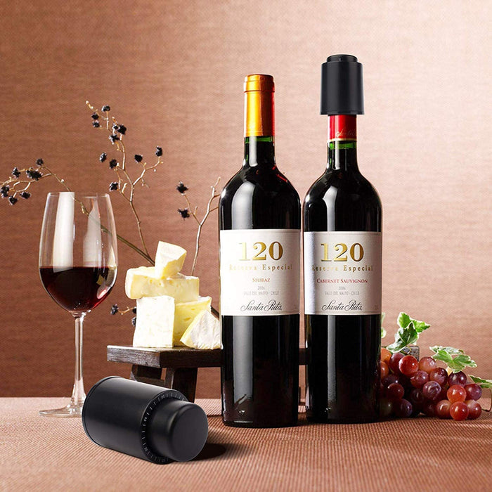 Reusable Wine Vacuum Stoppers With Time Scale