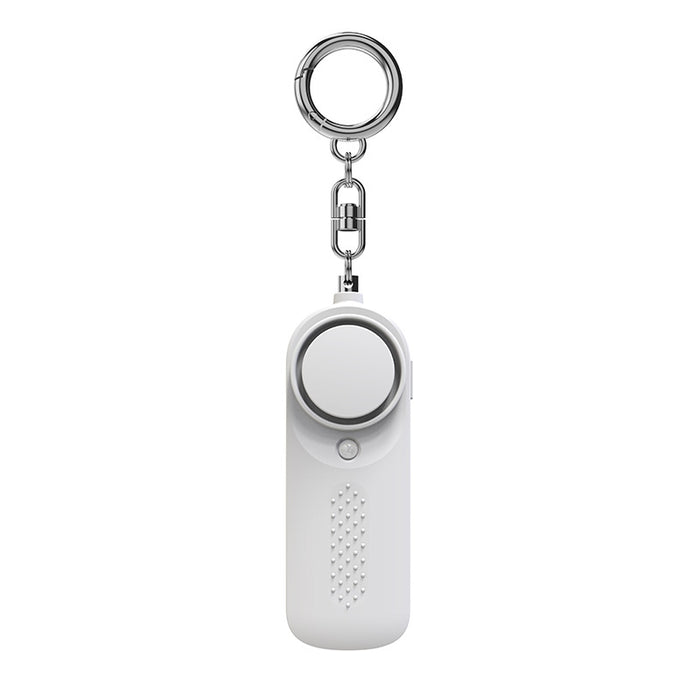 Personal 130dB Alarm Self Defense Keychain -White