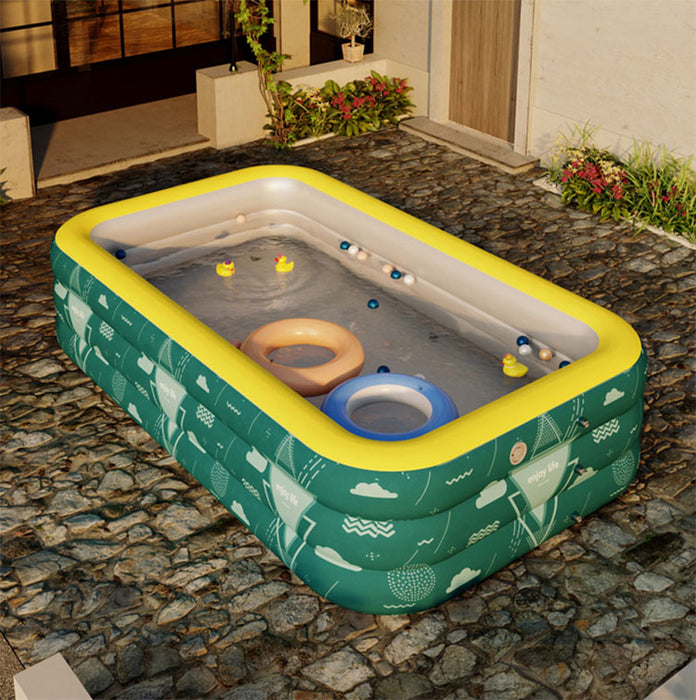 Inflatable Bathtub Kids Rectangular Swimming Pool 180x130cm