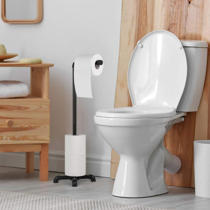 Industrial Pipe Free Stand Toilet Paper Holder Stand