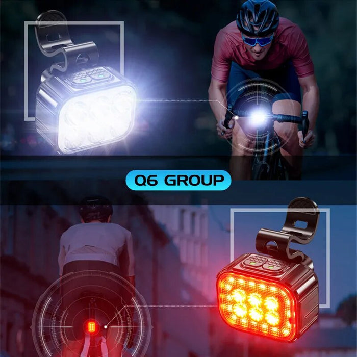 Waterproof LED Bike Light Set - USB Charged