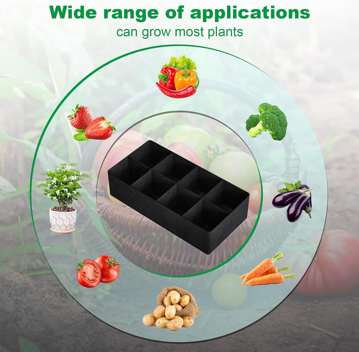 8 Grids Plant Grow Bag Garden Bed