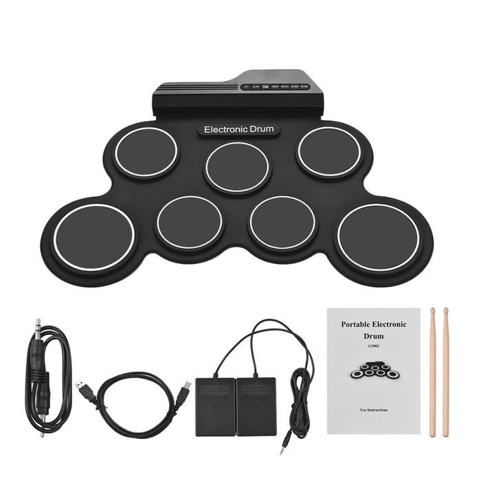 Electronic Drum Kit Musical Roll-up Drum Set for Kids