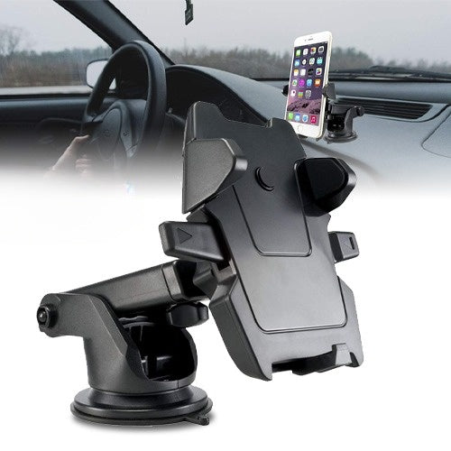 Dashboard & Windshield Car Phone Mount Holder Up To 16 Cm Long