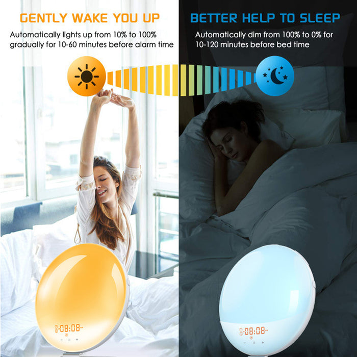 Creative Digital Alarm Clock Sunset and Sunlight Simulator- USB Powered