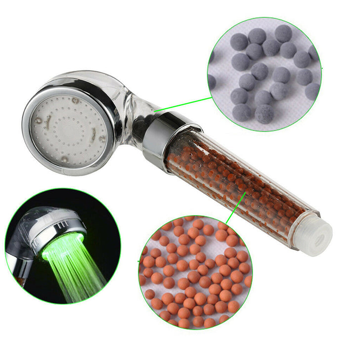 Color Changing Luminous High Pressure Shower Head