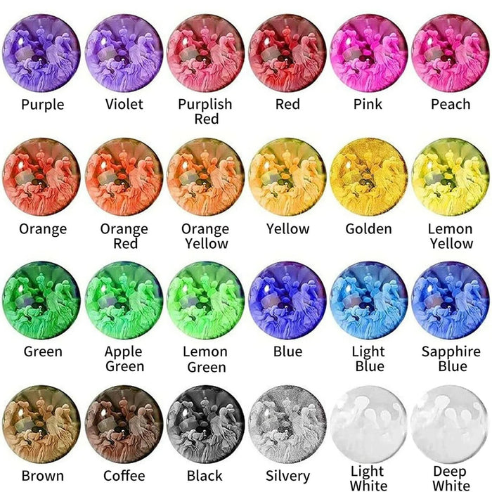 24 Bottle Colors Resin Pigment Kit