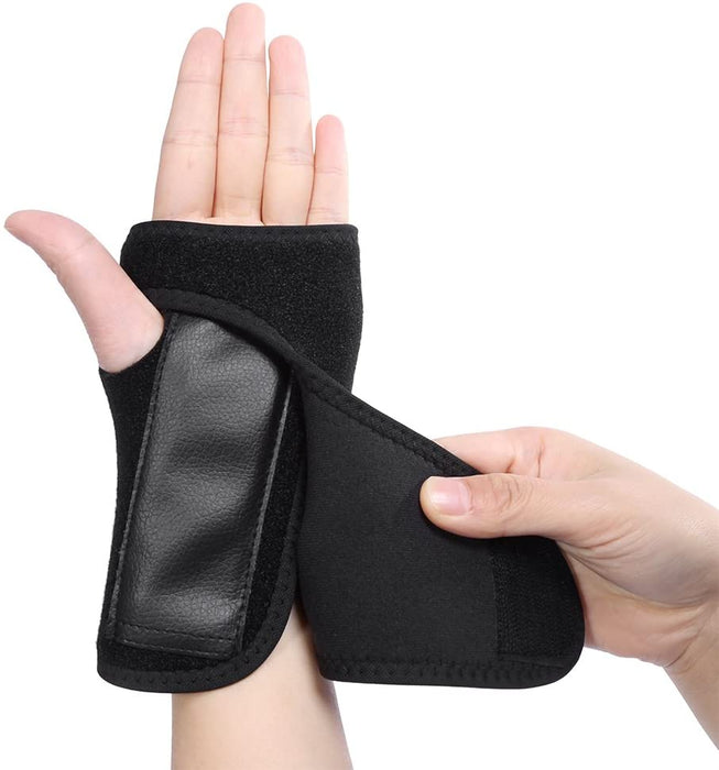 Wrist Splint Support Palm Protector With Metal Panel Left Relief Hand Brace Pain