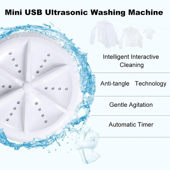 Automatic Cycle Personal Mini Turbo Washing Machine- USB Powered
