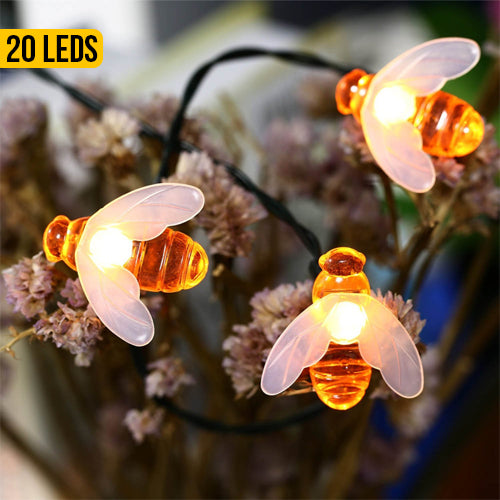 Solar Bee Fairy String Lights 20 Led