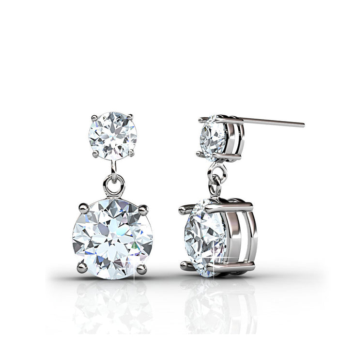 5 Day Set of Earrings with Genuine Swarovski Crystals