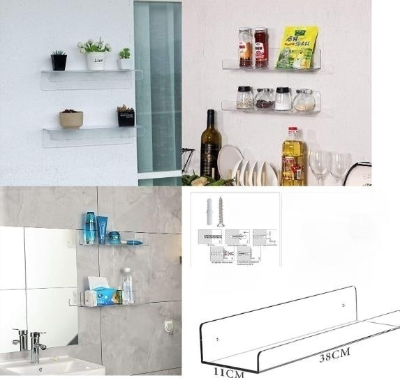 Floating Wall Mounted Shelves - 4 Pack