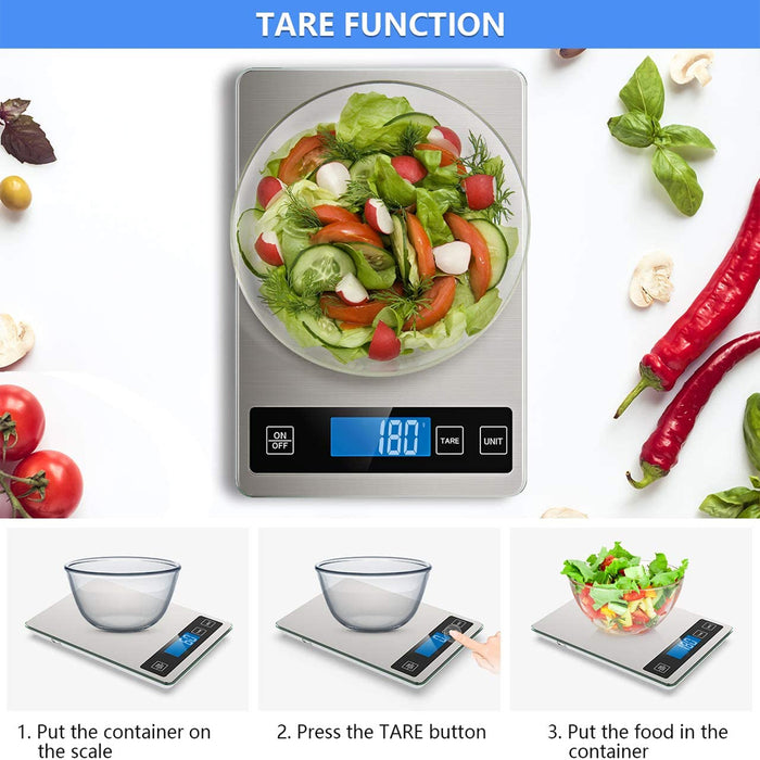 Battery Operated Stainless Steel Digital Kitchen Scale