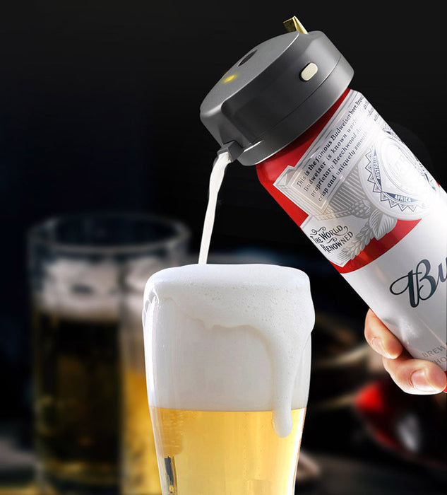 Portable Canned Beer Foamer Machine Enhance The Taste & Pour Easy