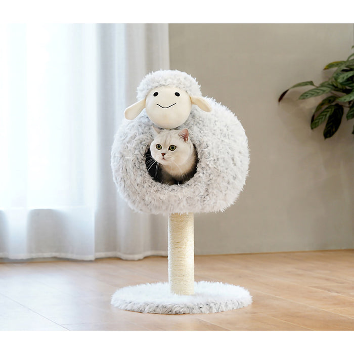 Cat Tree Tunnel Play Tree House Sheep