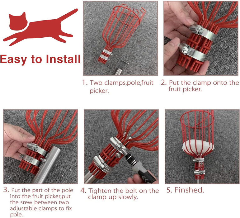 Fruit Picker Pole with Basket