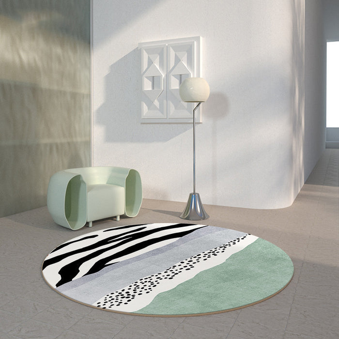 Modern Abstract Non-Shedding Area Round Rug Zabra -140cm