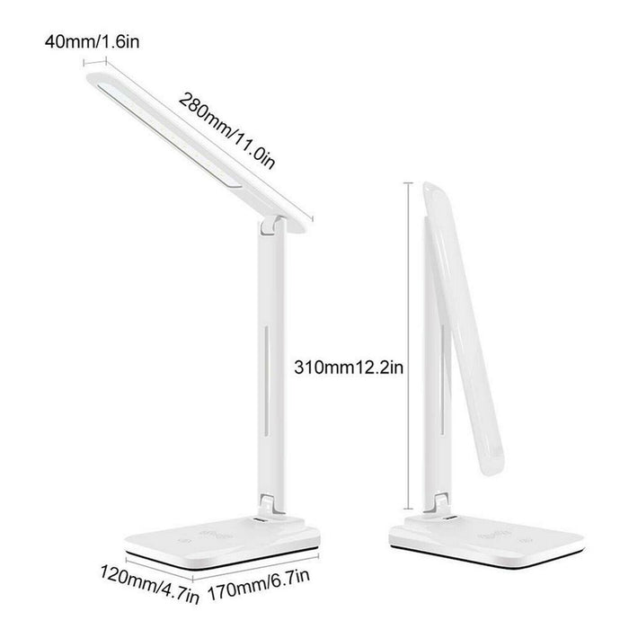 LED Desk Lamp with 5W Wireless Charging Function- USB Interface