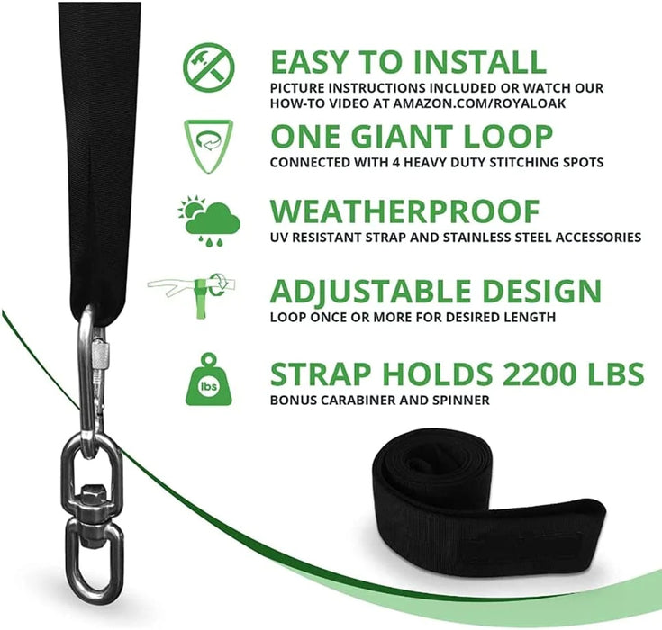 Tree Swing Hanging Straps Kit